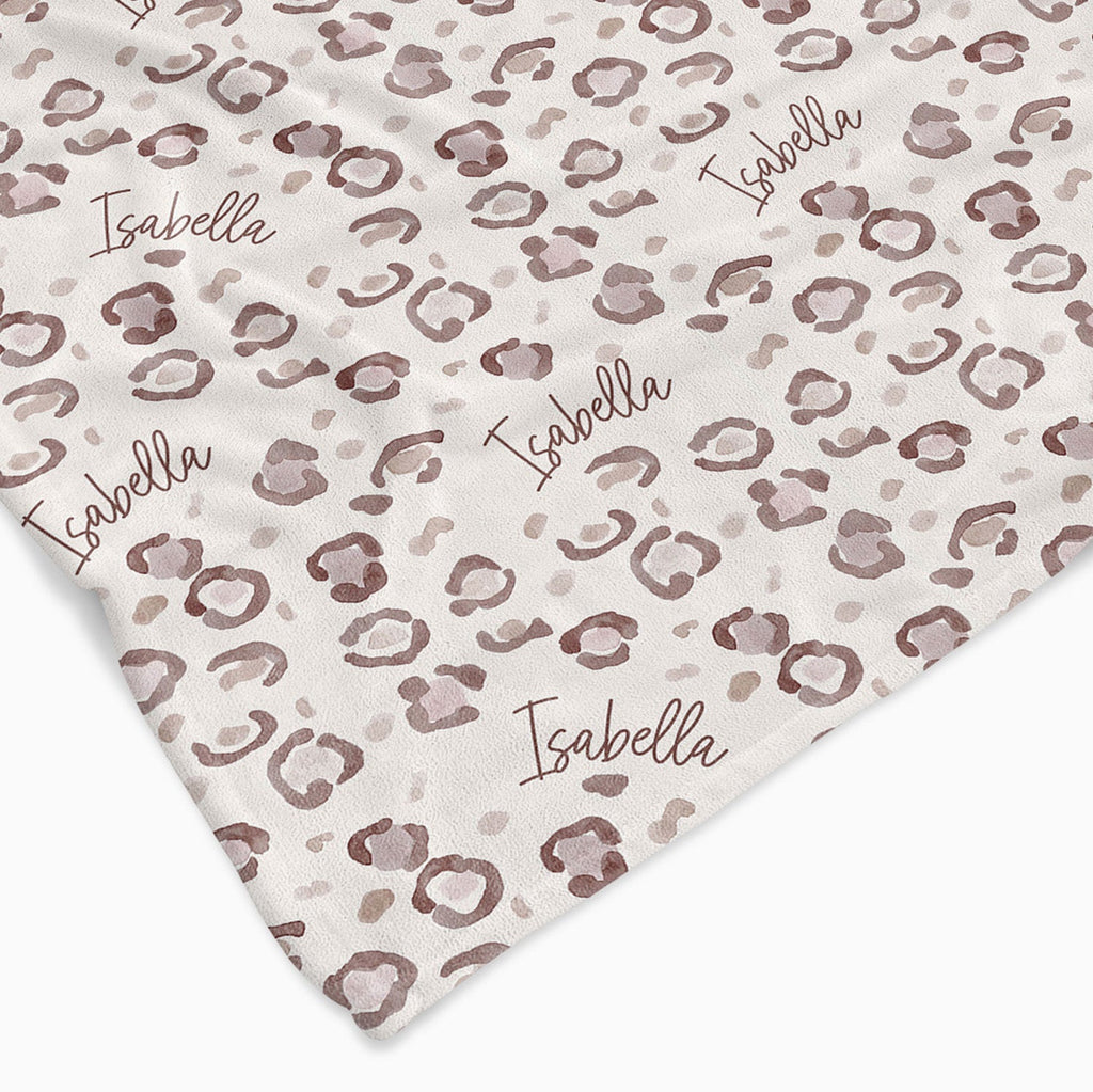 Personalised All Over Name Baby Blanket - Animal Print - Blankids
