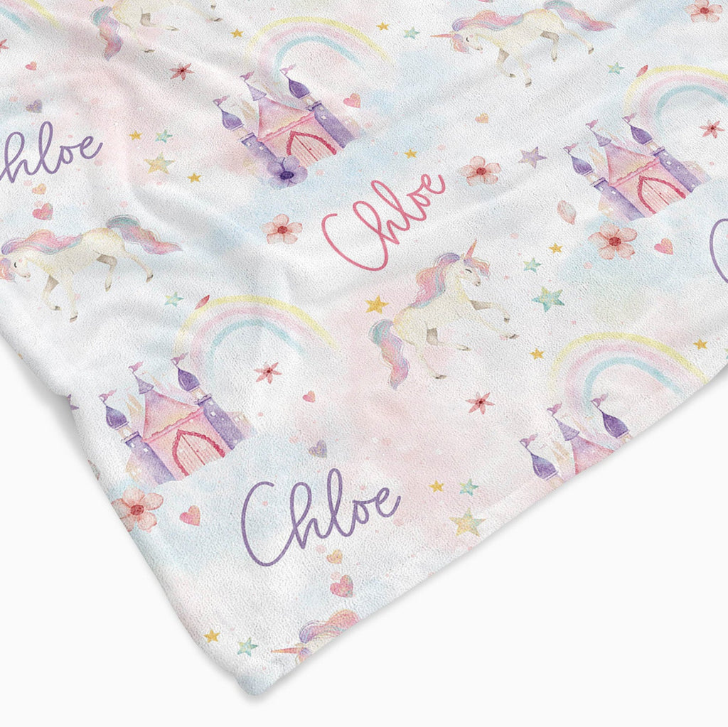 Personalised All Over Name Baby Blanket - Magic Kingdom - Blankids