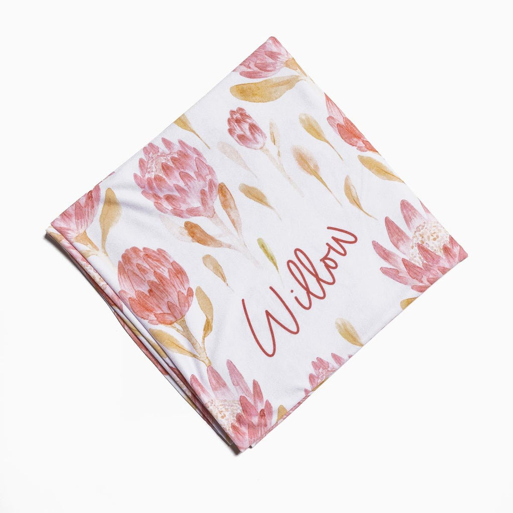Personalised All Over Name Baby Swaddle - Proteas - Blankids