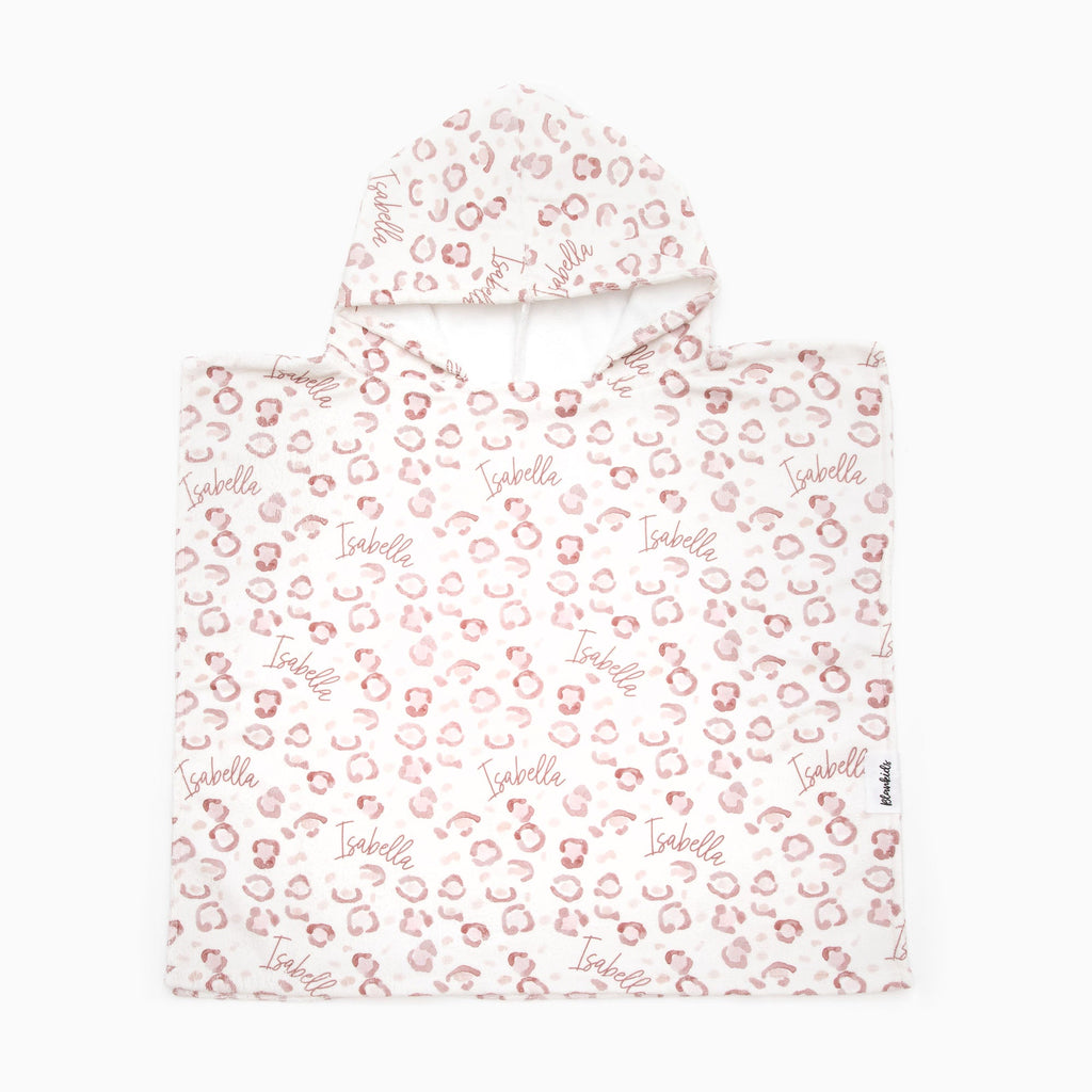 Personalised Hooded Towel - Animal Print - Blankids