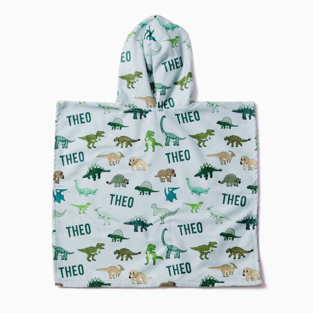 Personalised Hooded Towel - Dinosaur - Blankids
