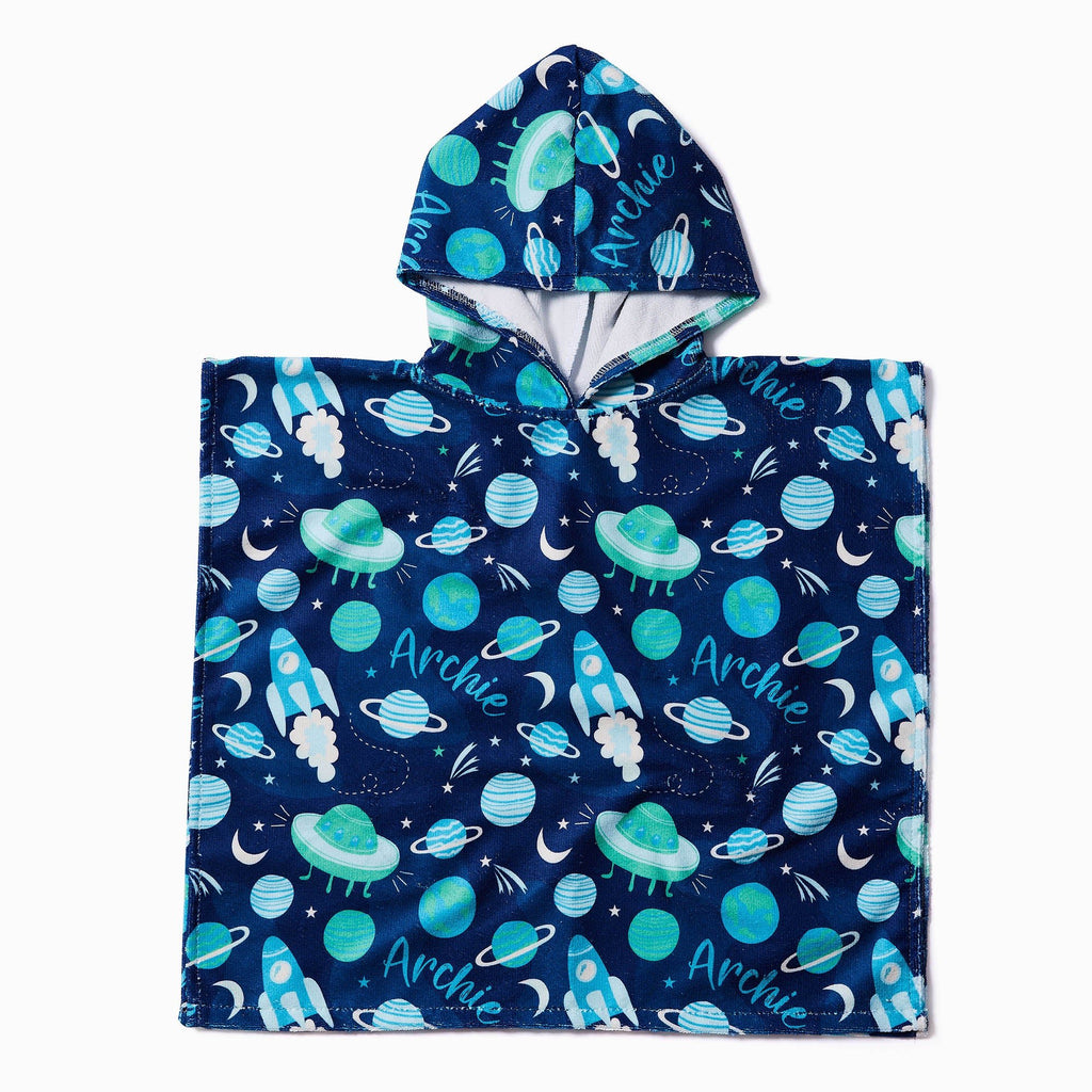 Personalised Hooded Towel - Outer Space - Blankids