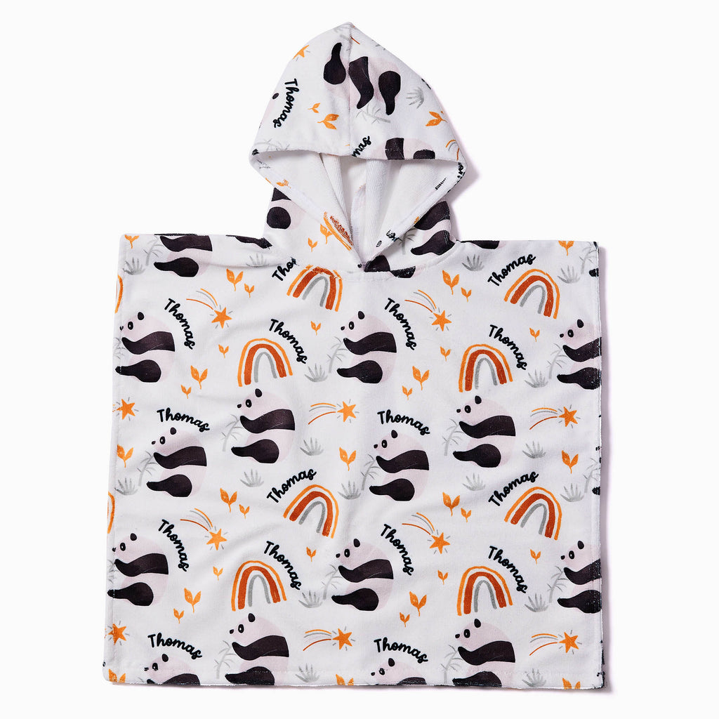 Personalised Hooded Towel - Panda Bear - Blankids