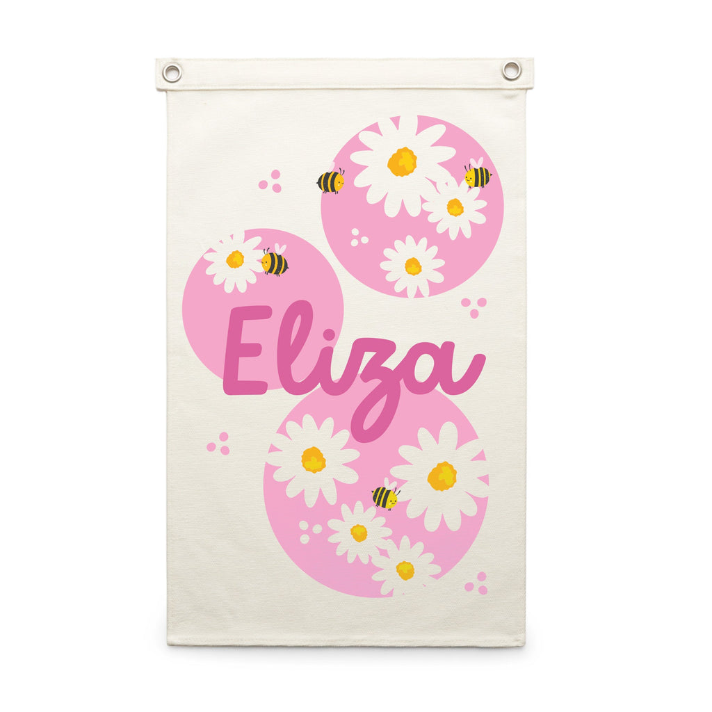 Personalised Name Wall Hanging - Daisies - Blankids