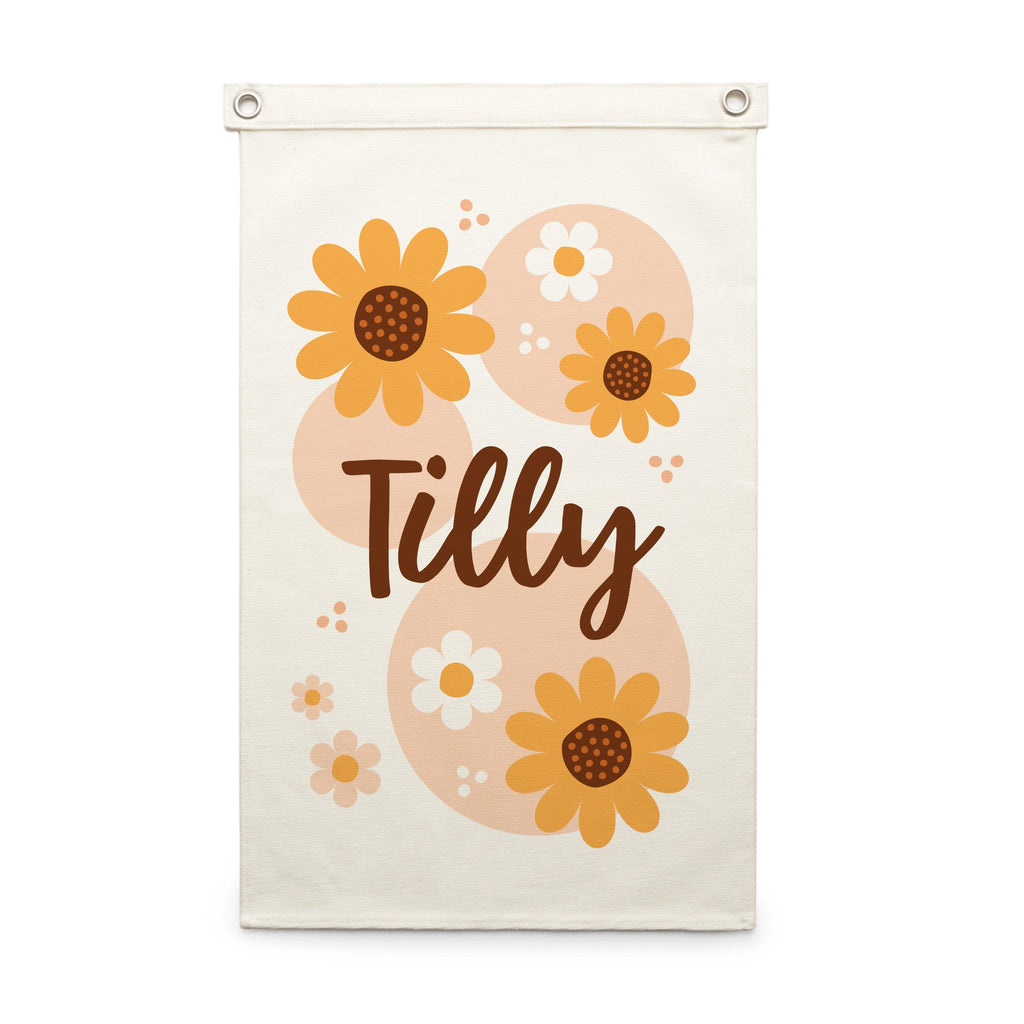 Personalised Name Wall Hanging - Ditsy Floral - Blankids