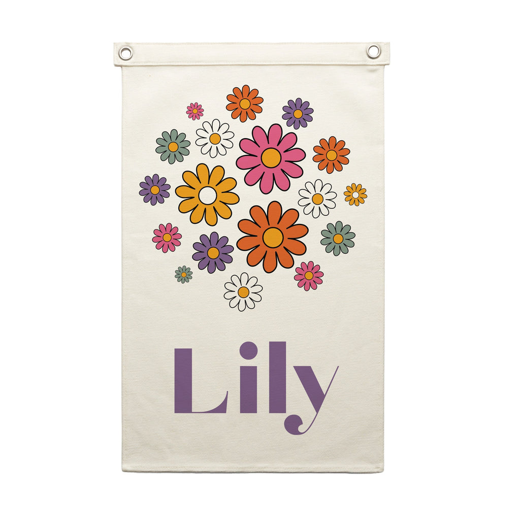 Personalised Name Wall Hanging - Flower Power - Blankids