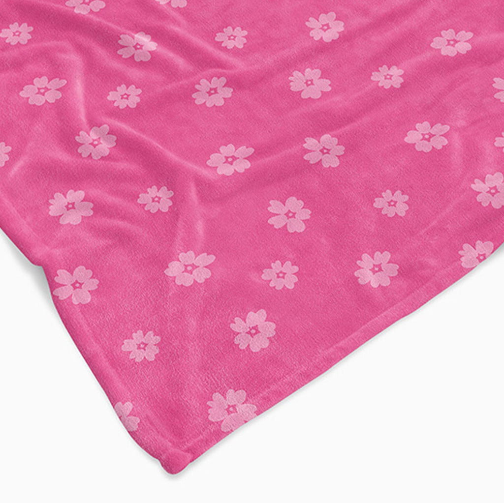 Personalised All Over Name Baby Blanket - Bright Floral - Blankids