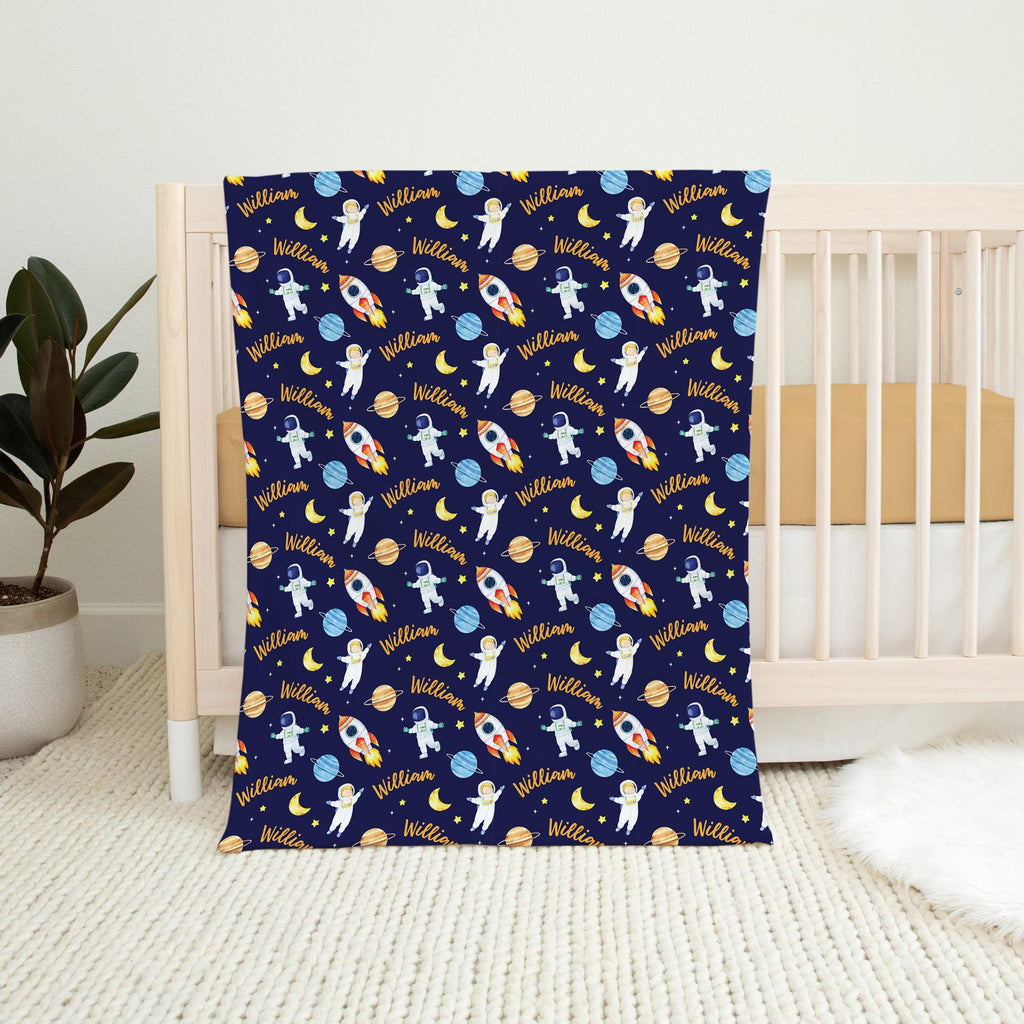 Personalised All Over Name Baby Blanket - Cosmic - Blankids