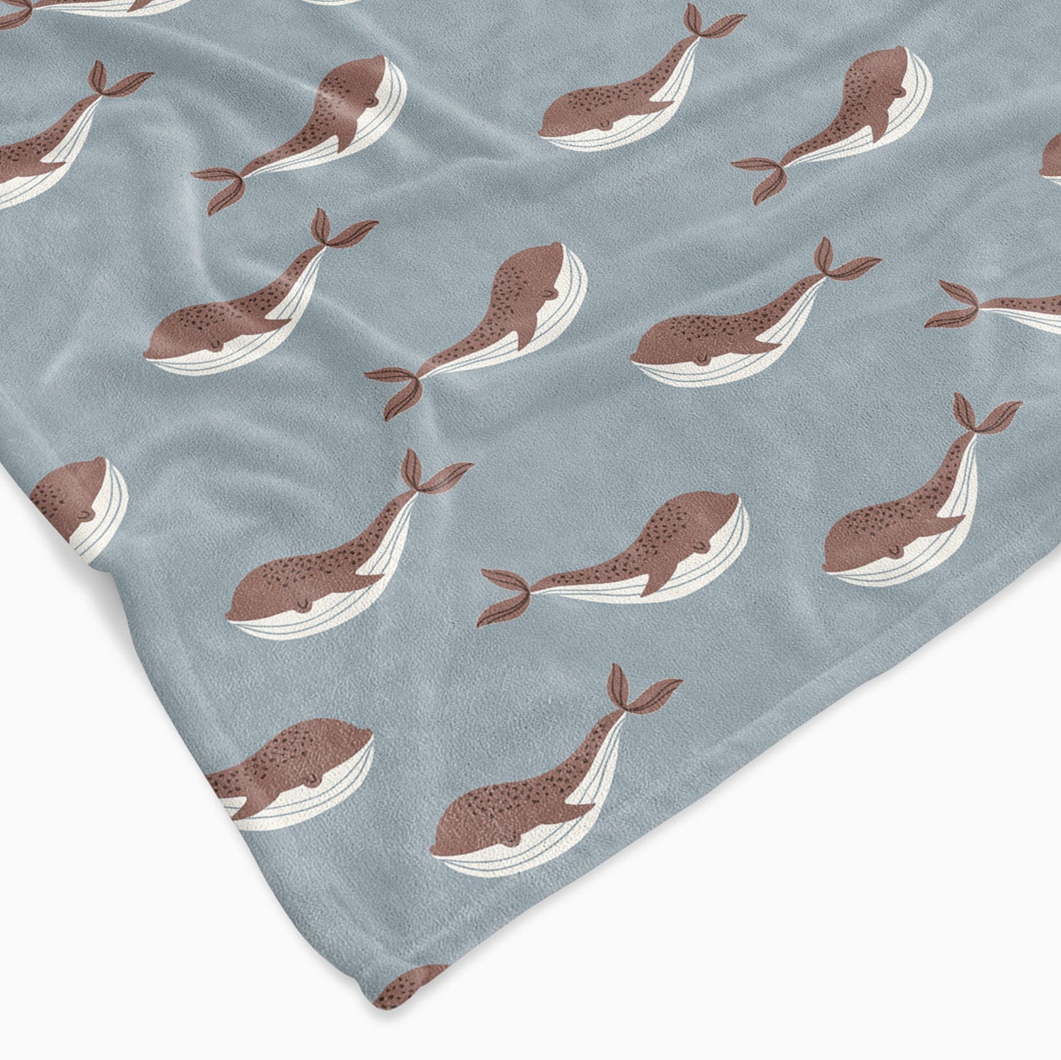 Personalised Baby Name Blanket Whales Blankids