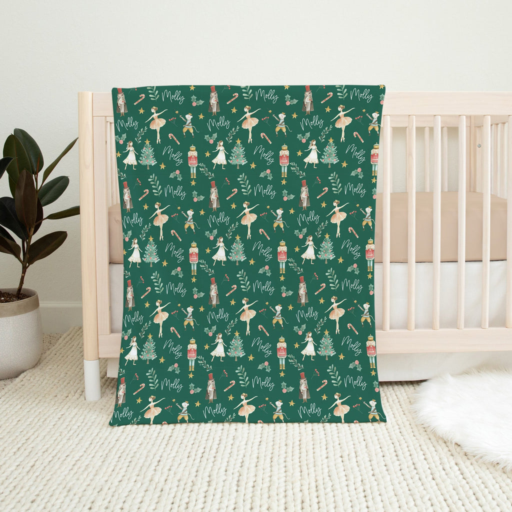 Christmas Personalised All Over Name Baby Blanket - Nutcracker - Blankids