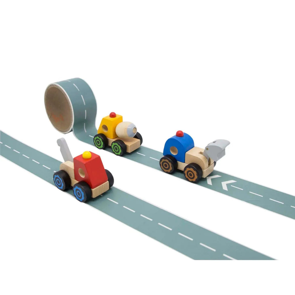 Free Gift With Purchase - Wooden Construction Truck with Road Adhesive Tape - Blankids