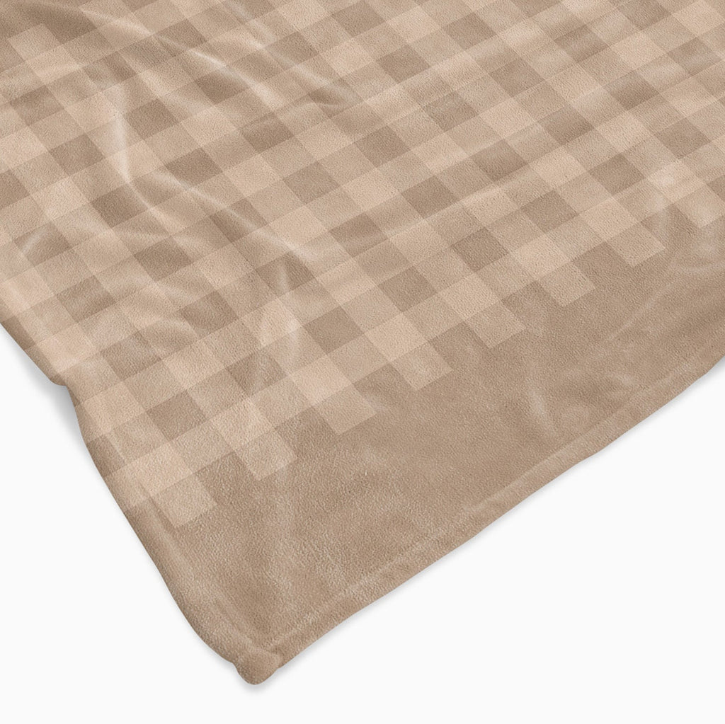 Personalise Your Classic Gingham Blanket - Caramel - Blankids
