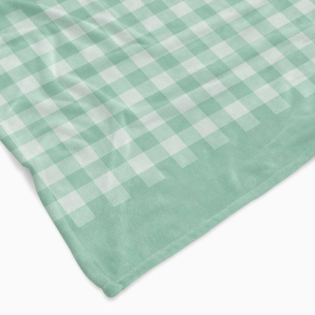 Personalise Your Classic Gingham Blanket - Green - Blankids
