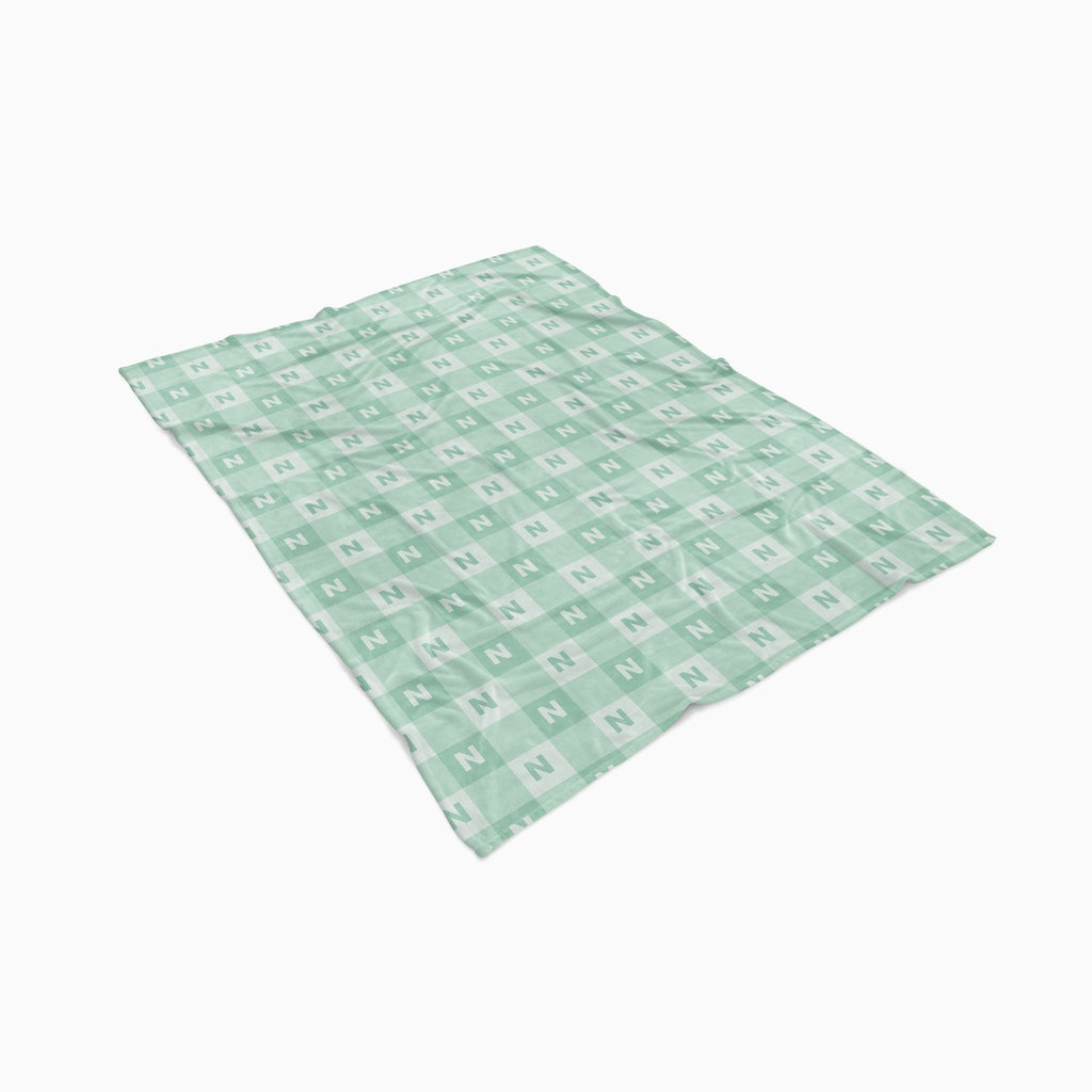 Personalise Your Classic Gingham Blanket - Green - Blankids