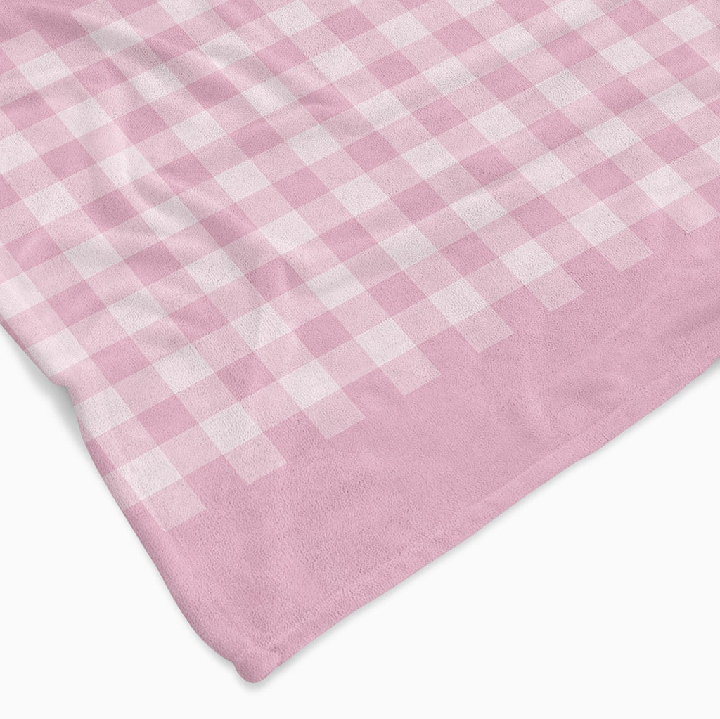 Personalise Your Classic Gingham Blanket - Light Pink - Blankids