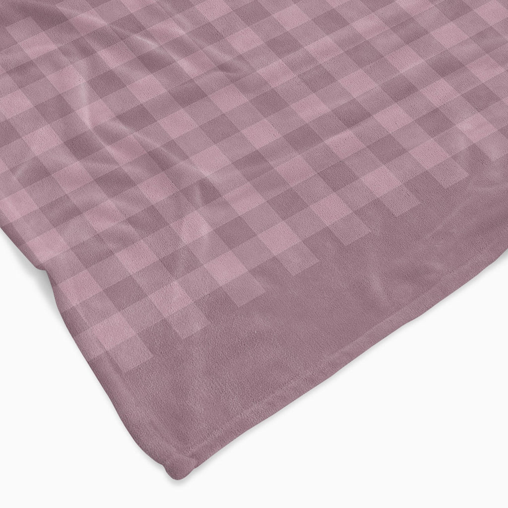 Personalise Your Classic Gingham Blanket - Mauve - Blankids