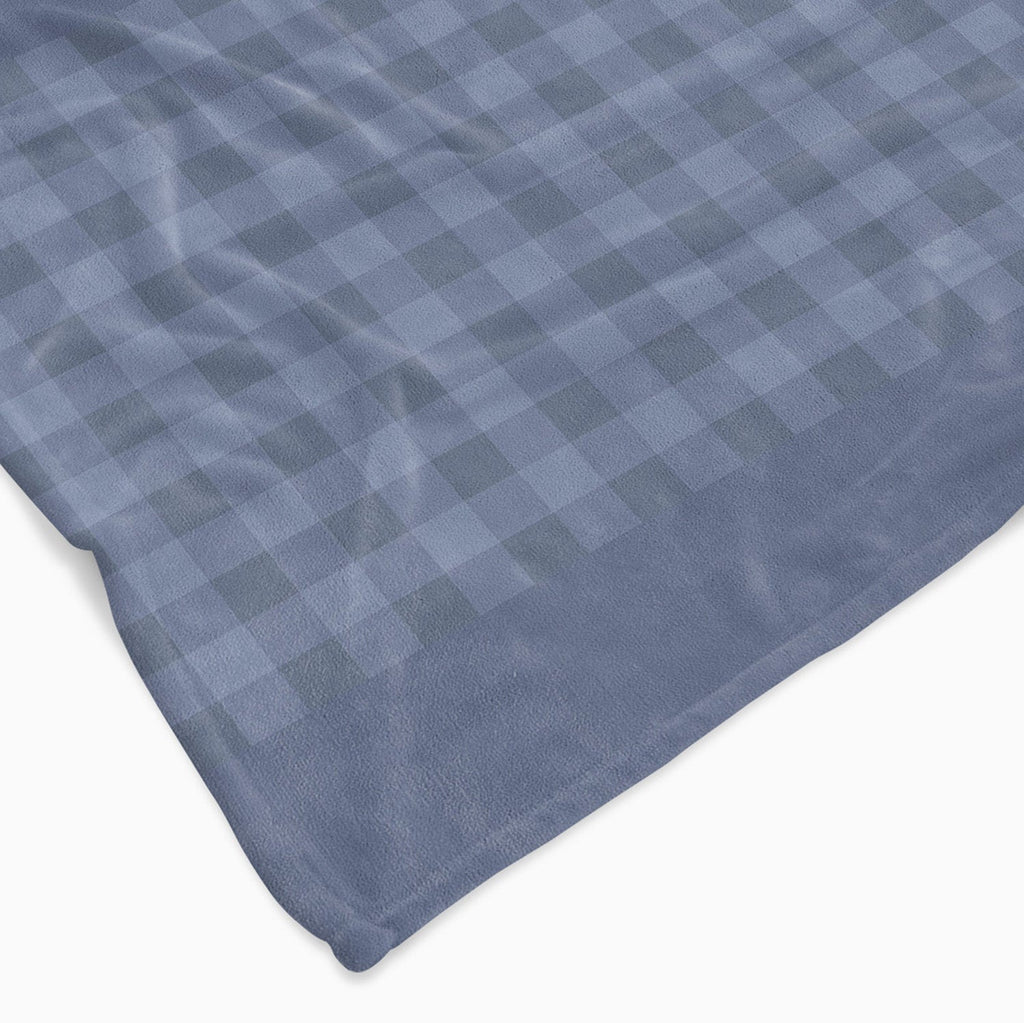 Personalise Your Classic Gingham Blanket - Navy - Blankids
