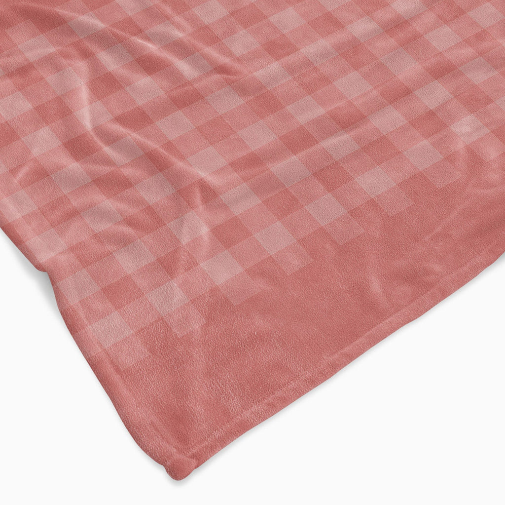 Personalise Your Classic Gingham Blanket - Rose - Blankids