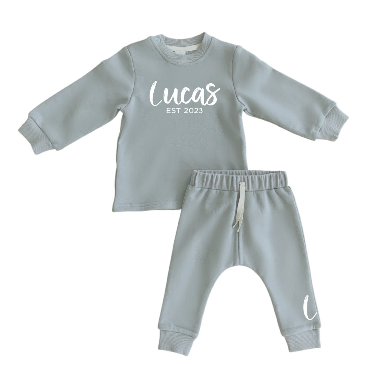 Personalised Baby Tracksuit Set Name and Year Blankids