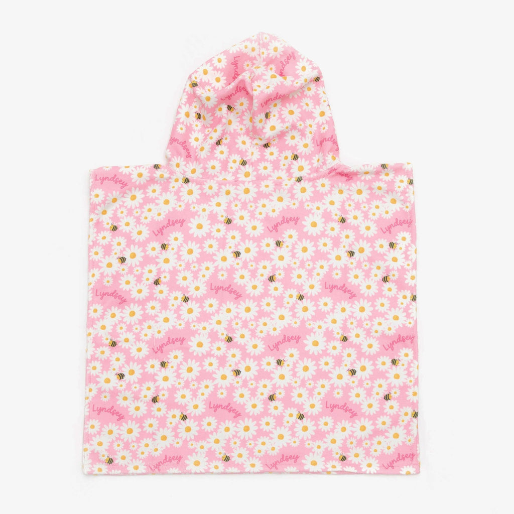 Personalised Hooded Towel - Daisies - Blankids