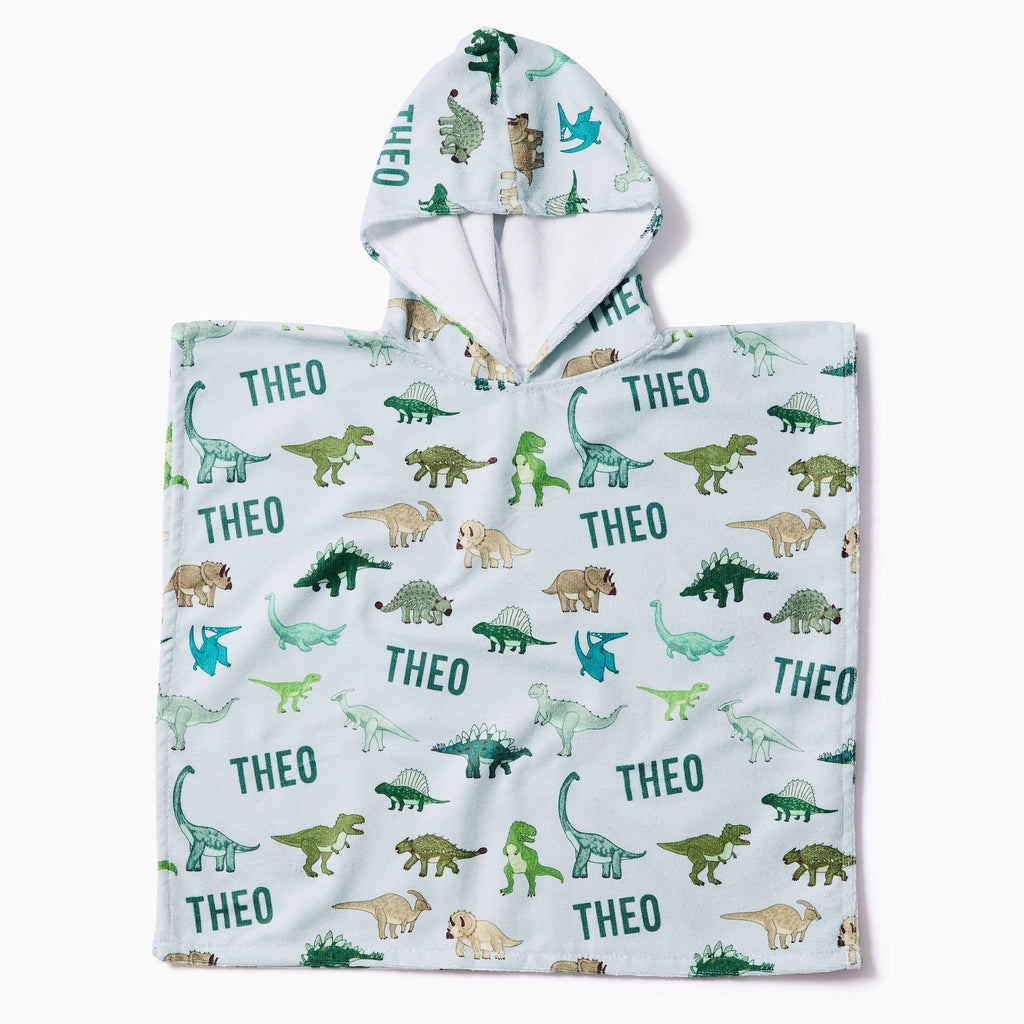 Personalised Hooded Towel - Dinosaur - Blankids