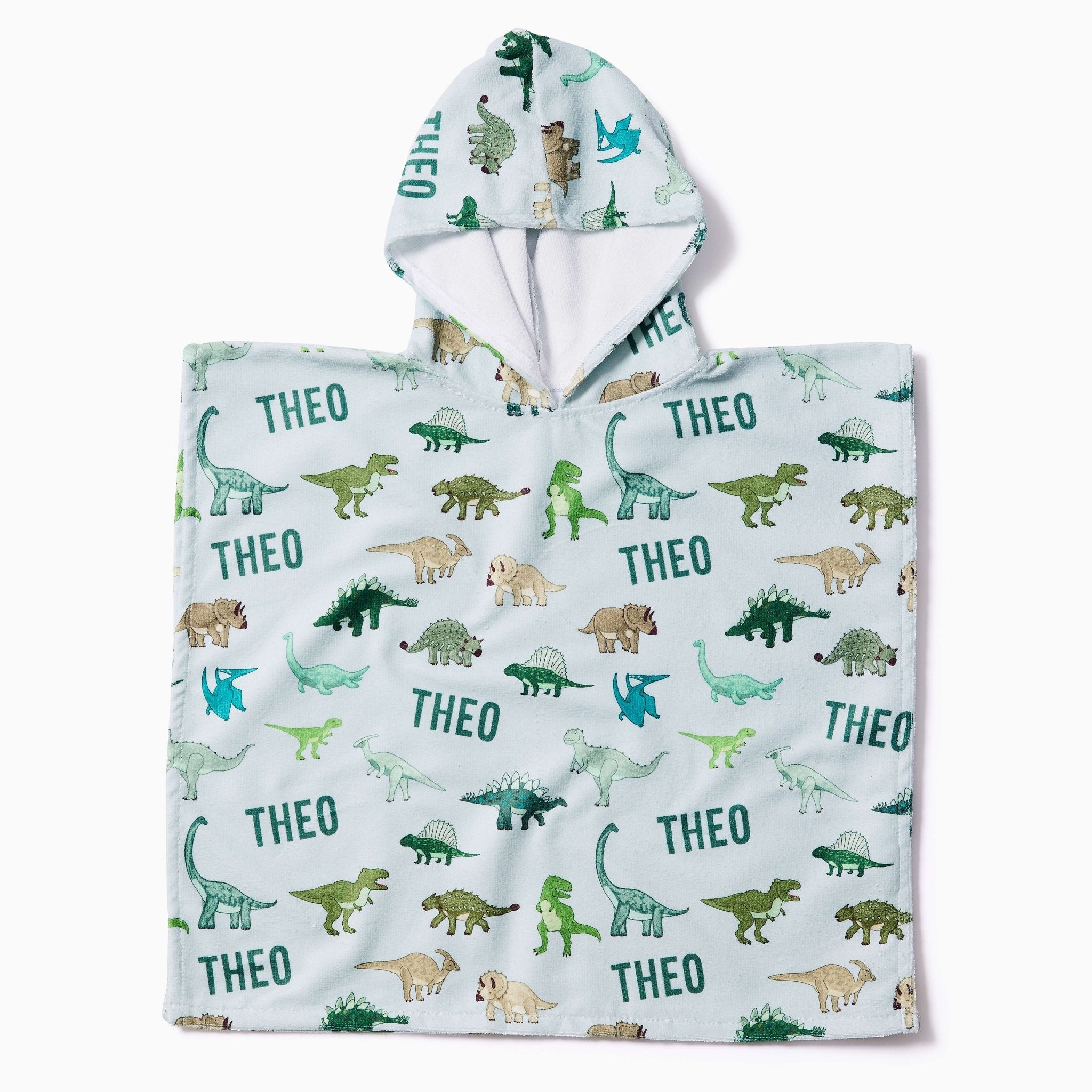 Personalised Hooded Towel Dinosaur Blankids