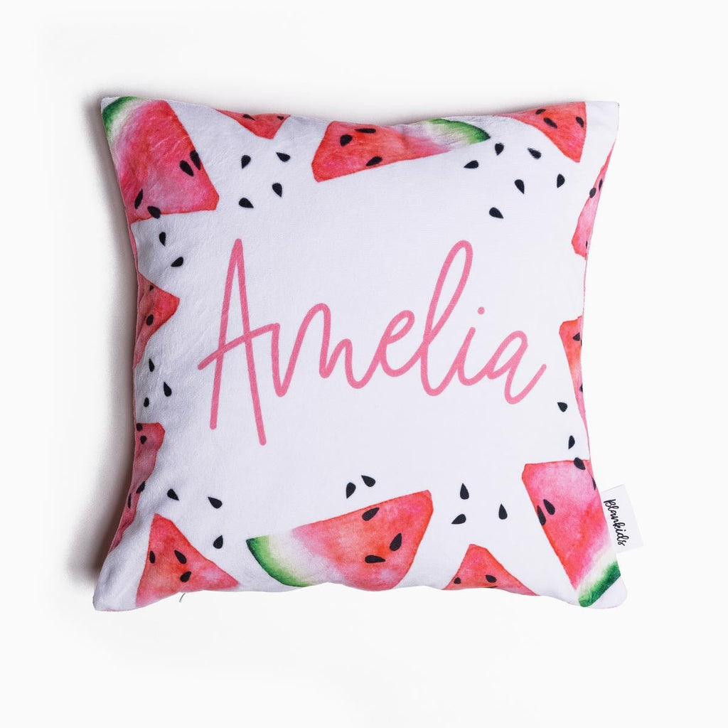 Personalised Name Throw Cushion - Watermelon - Blankids