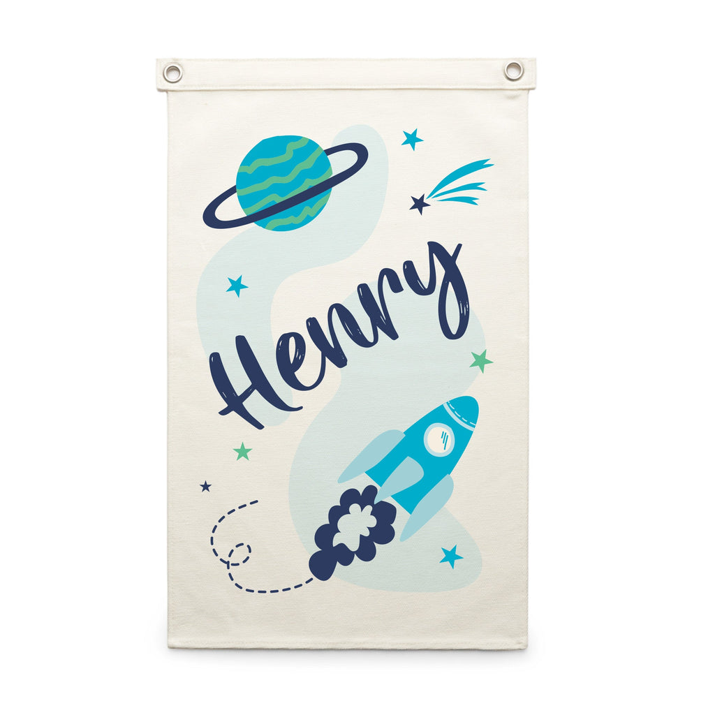 Personalised Name Wall Hanging - Outer Space - Blankids