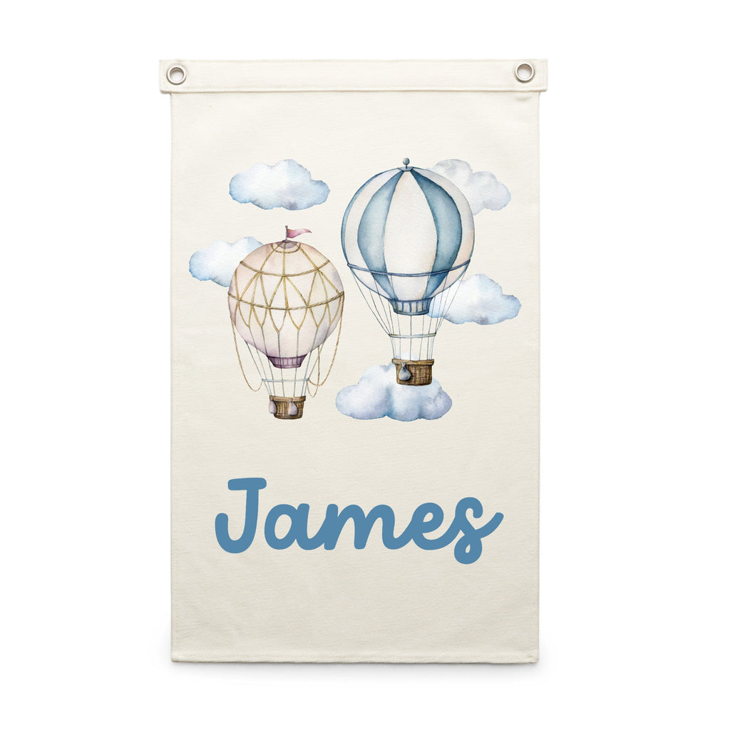 Personalised Name Wall Hanging - Planes and Hot Air Balloons - Blankids