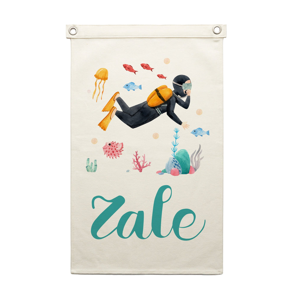 Personalised Name Wall Hanging - Under the Sea - Blankids